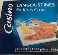 Langoustines entières crues surgelées