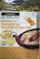 Gratin a la savoyarde au beaufort et mini diot