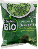 Mélange de légumes verts Brocolis, petits pois, pois croquants