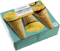 Cônes Sorbets duo mangue & passion x6