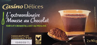 L'extraordinaire mousse au chocolat sur lit croustillant au praliné
