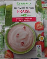 Spécialité au soja fraise avec morceaux