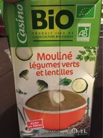 Mouliné de légumes verts et de lentilles bio
