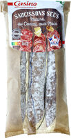Saucissons secs nature, au Cantal et aux noix
