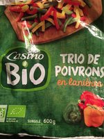 Trio de poivrons en lanières Bio