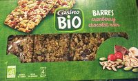 Barres Cranberry chocolat noir Casino Bio