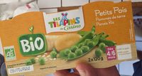 Petits pois pommes de terre panais riz - Dès 4/6 moisBIO