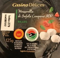 Mozzarella di buffala AOP Billes