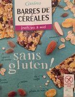 Barre amande fruits secs sans gluten
