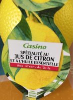Spécialité au jus de citron et à l'huile essentielle. Citron de Sicile.