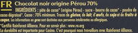 Chocolat noir 70% Pérou