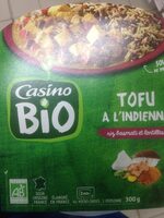 Tofu à l'indienne riz basmati et lentilles
