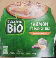 Saumon et duo de riz, sauce beurre blanc