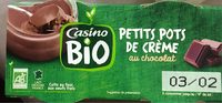 Petits pots de crème au chocolat BIO