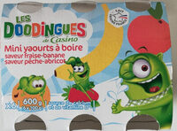 Petits yaourts à boire / fraisebanane/ pêcheabricot