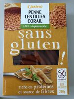 Penne lentilles corail