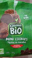 Mini Cookies pépites de chocolat noir sur lit de chocolat noir Bio