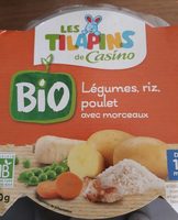 Légumes riz poulet avec morceaux BIO 18 mois
