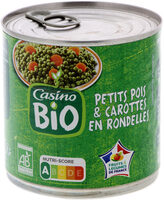 Petits pois carottes rondelles bio