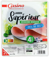 Jambon Supérieur Découenné Dégraissé 25 % de sel