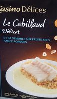 Cabillaud sauce agrumes et semoule aux fruits secs