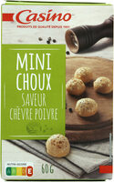 Mini Choux Chèvre Poivre .