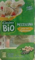 Mezzaluna farce aux légumineuses BIO - Spécialités céréalières à base de semoule de blé dur et de sarrasin avec farce aux légumineuses