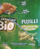 Fusilli à la farine de petits pois BIO - Spécialités alimentaires à base de farine de petits pois