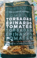Torsades tomate, épinards