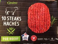 10 Steaks hachés pur boeuf surgelés  10% MG