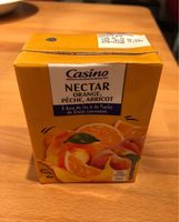 Nectar orange, pêche, abricot