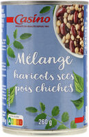 Mélange de haricots secs et pois chiches