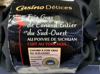 Foie gras de canard entier du Sud-Ouest, cuit au torchon, au poivre du Sichuan cuit au torchon