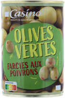 Olives vertes farcies poivron