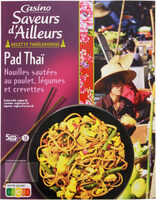 Pad Thaï - Nouilles sautées au poulet, légumes et crevettes