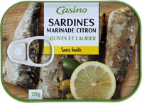 Sardines marinade citron, aux olives et au laurier