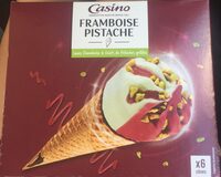 Cornet de glace framboise pistache