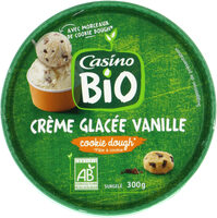 Crème glace vanille cookie dough* (*pâte à cookie) Bio