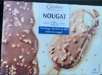 Maxi bâtonnets Nougat - Enrobage chocolat au lait éclats de nougats x4