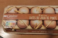 12 oeufs frais MOYEN DATÉS DU JOUR DE PONTE
