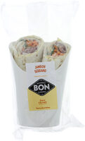 Wrap jambon, tomates, olives