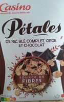 Pétales de riz, blé complet, orge et chocolat
