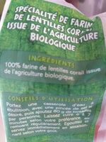 Torsades lentilles corail