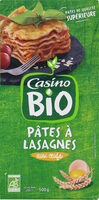 Pâtes à lasagnes aux oeufs BIO