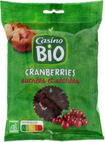 Cranberries sucrées séchées issues de l'agriculture biologique