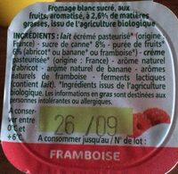 Petits fromages blancs aux fruits, aromatisés BIO