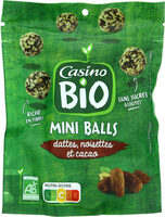 Mini boules de fruits Bio séchés DattesNoisettesCacao