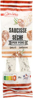 Saucisse sèche courbe pur porc qualité supérieure