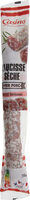 Saucisse sèche droite pur porc de qualité supérieure
