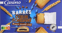 Barres coeur fondant nappées chocolat au lait